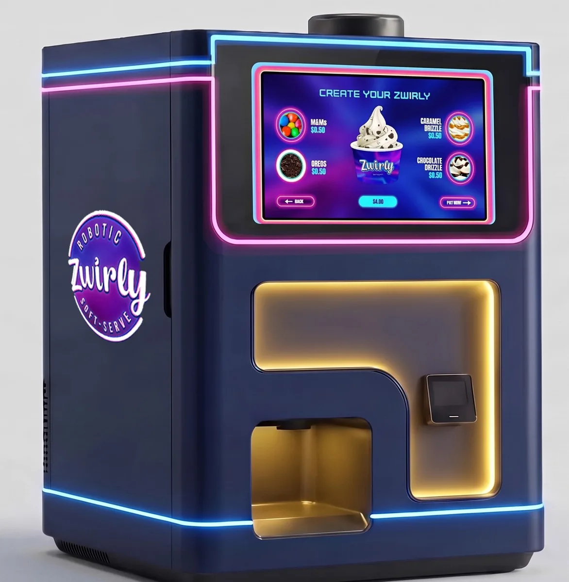Zwirly Mini automated soft serve machine