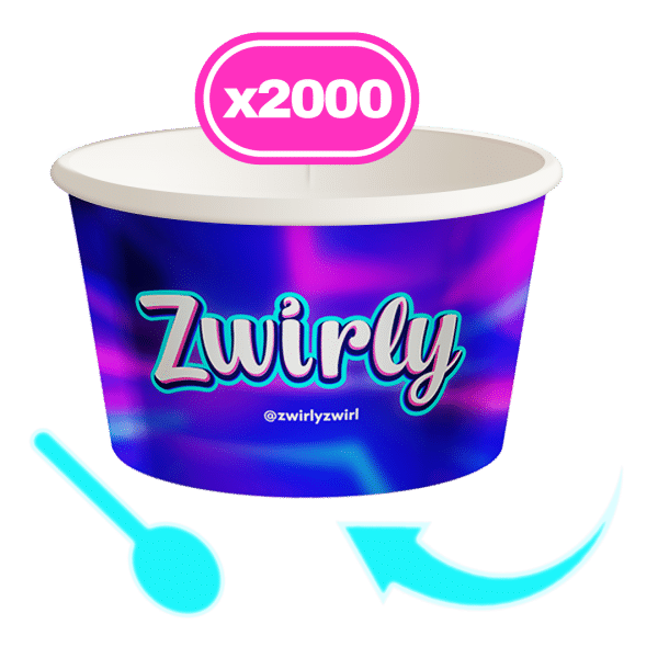 2000x Zwirly Cups with Hidden Spoon - Image 2